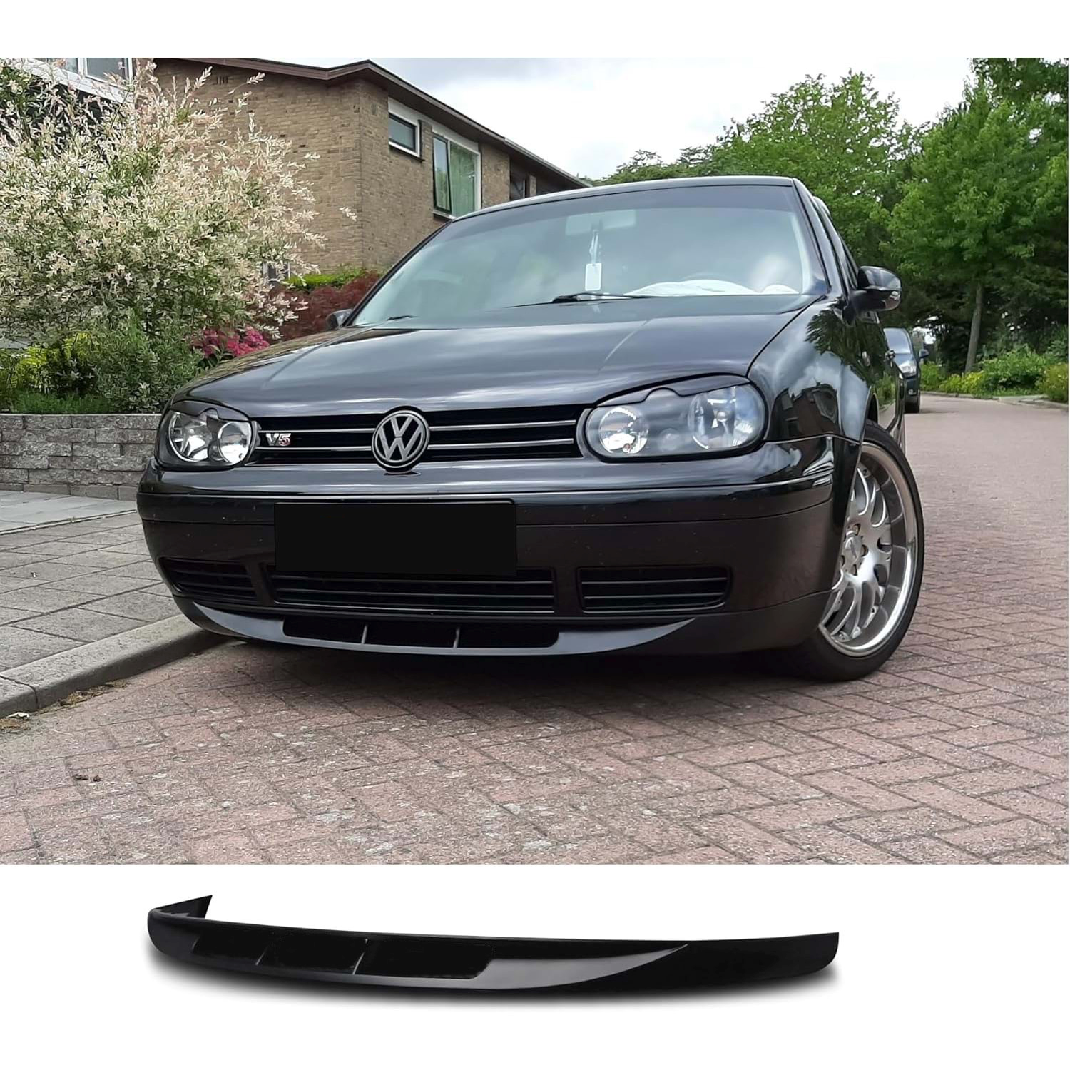 Преден спойлер стил Vortex за Volkswagen Golf 4 черен пиано лак