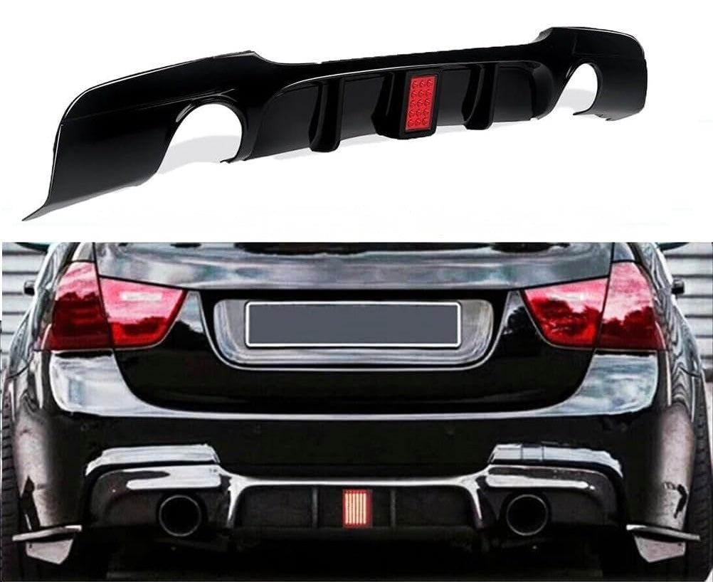 Дифузьор с F1 светлина 335i стил за BMW E90 E91 за М броня Черен Пиано Лак!