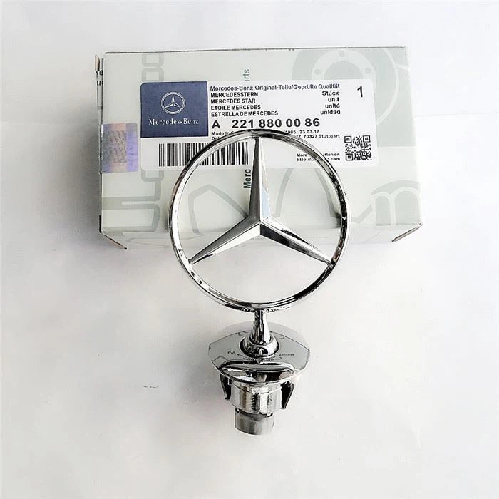 Емблема за капак Mercedes W204 W212 GLK X204 W221 (малка основа, без гравировка)