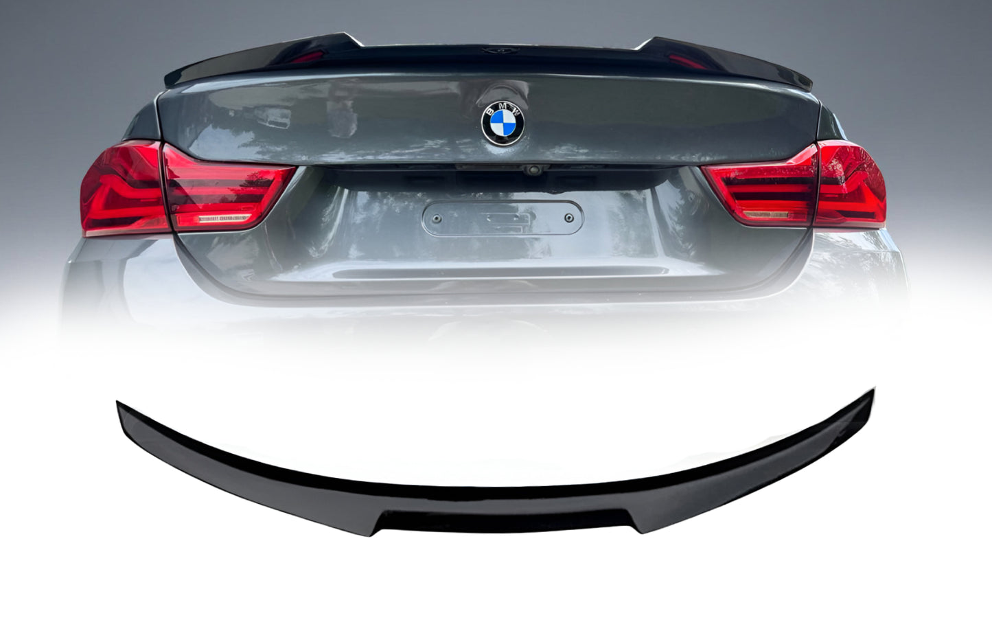 Заден М4 / M4 спойлер за BMW F36 / БМВ Ф36 черен пиано лак