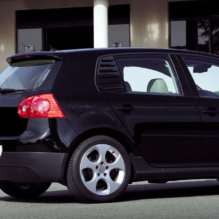 Тунинг добавки за задни странични стъкла – VW Golf 5 (2003–2009), черен гланц
