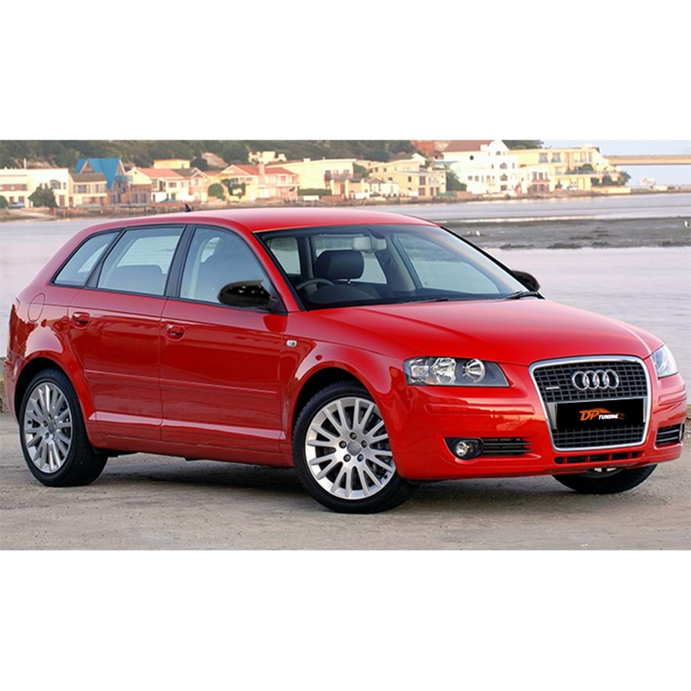 Капаци за огледала БАТМАН дизайн за AUDI A3 8P - 5 врати 2008-2012 - черен пиано лак