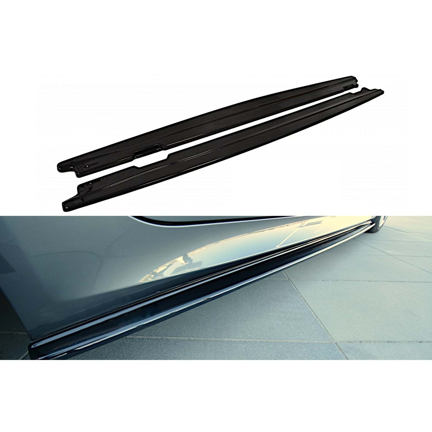 ДОБАВКИ ЗА ПРАГОВЕ MAX СТИЛ ЗА BMW E60 E61 ЧЕРЕН ПИАНО ЛАК