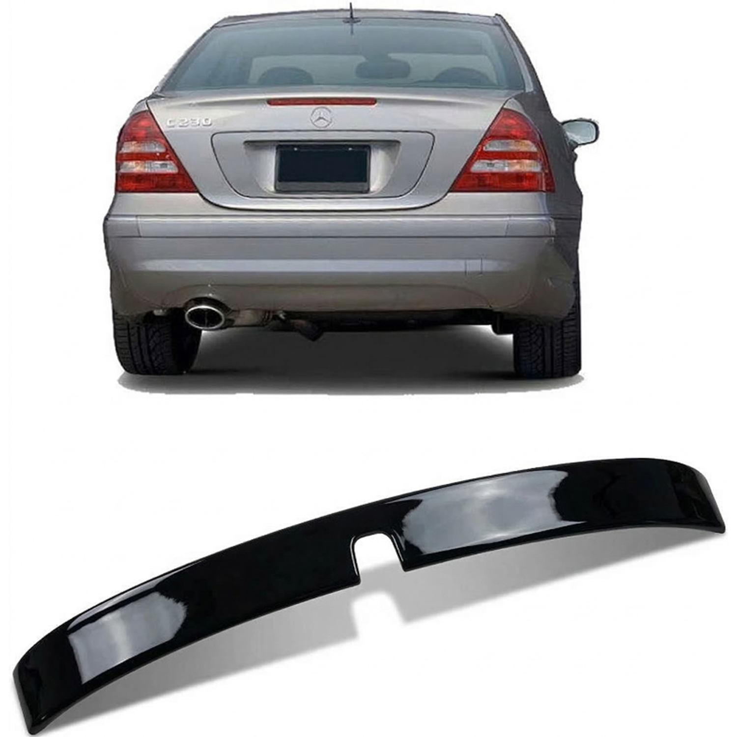 AMG Rear Window Spoiler for Mercedes C Class W203 Black Gloss!