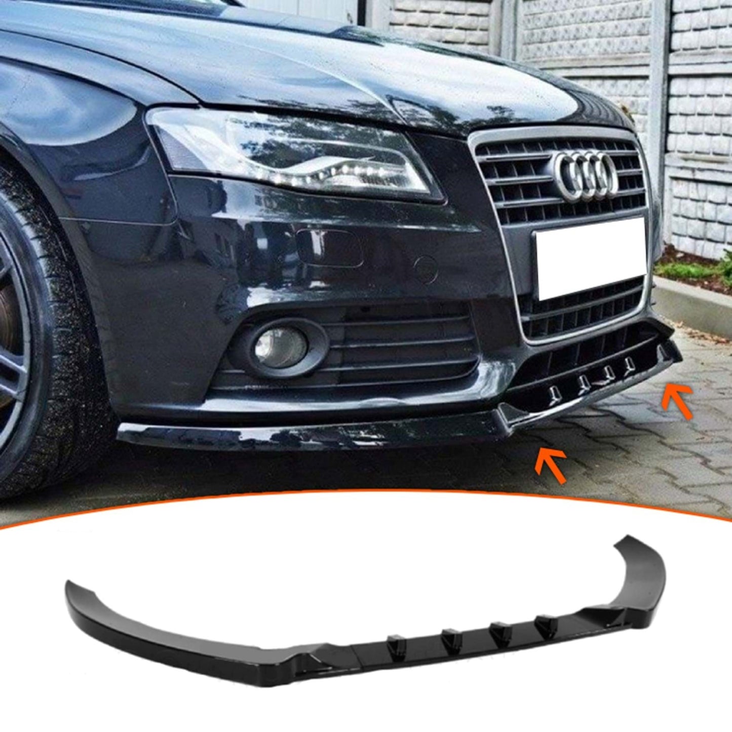 Преден спойлер за Audi A4 B8 2008-2011 Maxton стил