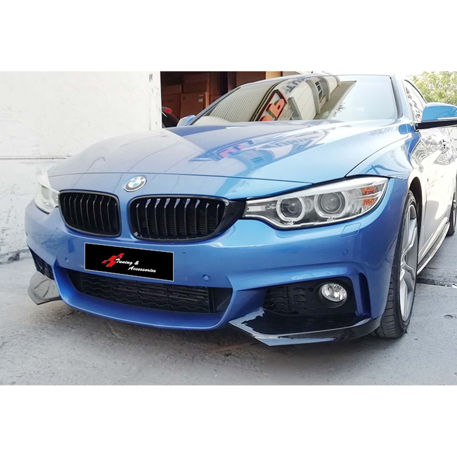 F32 - F36 M Technic Предни сплитери черен пиано лак 2014-2020
