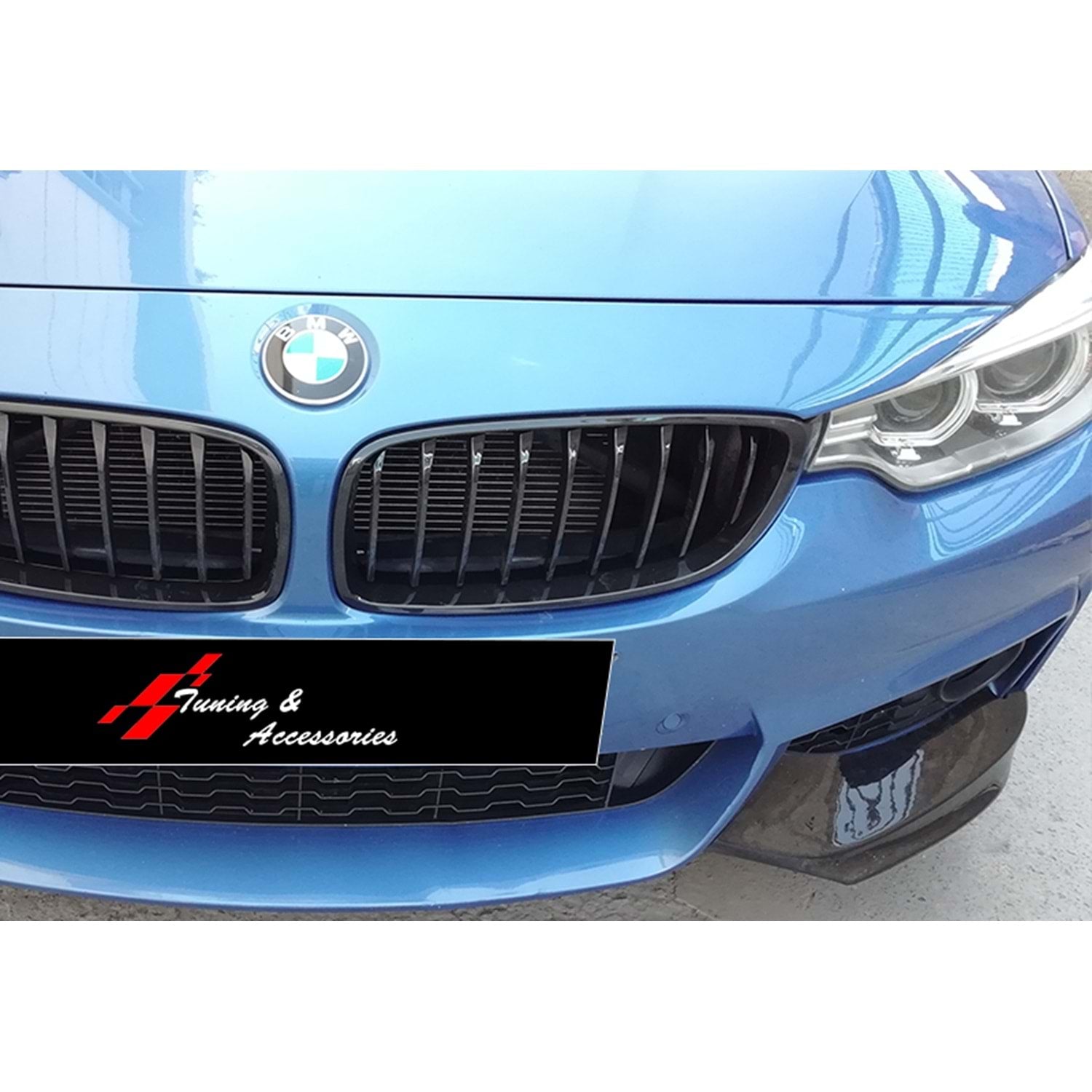 F32 - F36 M Technic Предни сплитери черен пиано лак 2014-2020