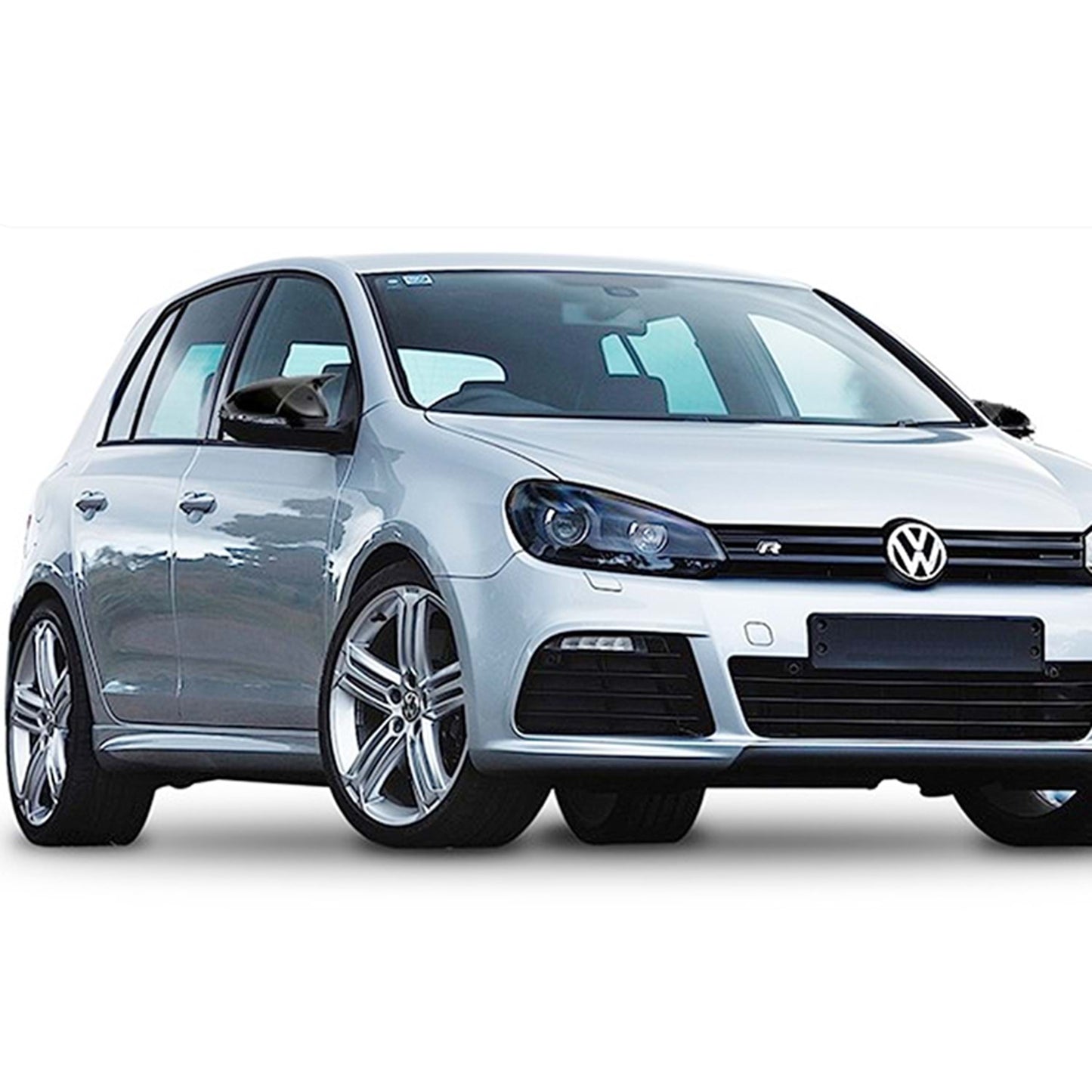 Капаци за огледала БАТМАН дизайн за VW GOLF 6 - черен пиано лак