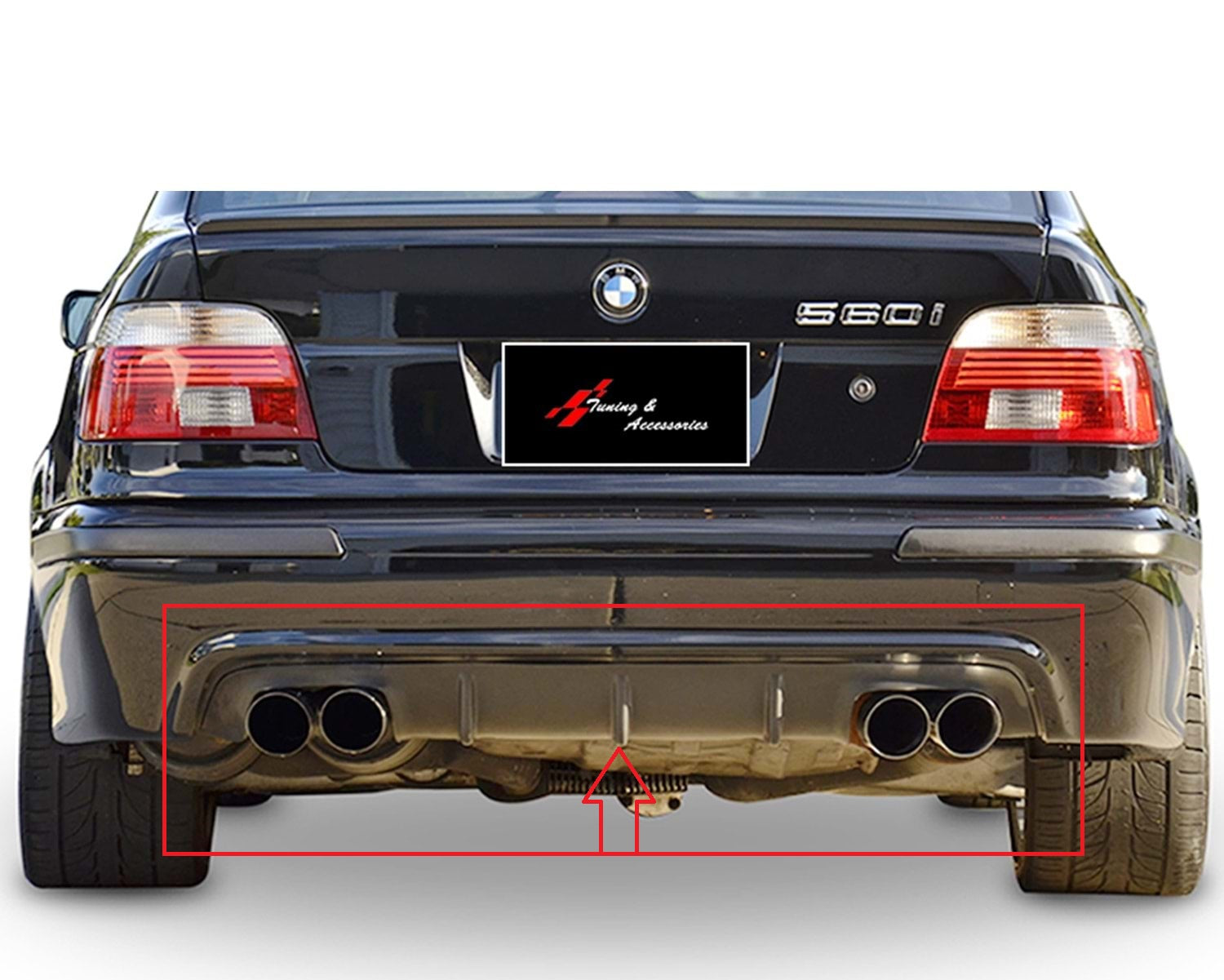 Двоен оребрен дифузьор за BMW E39