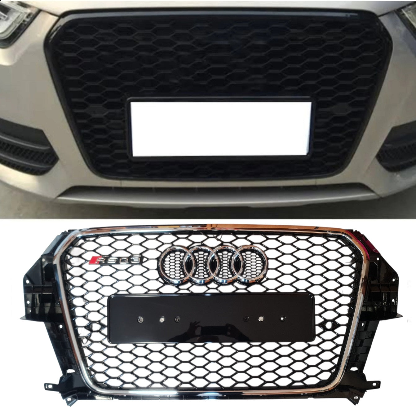 Предна Решетка RS Стил за Audi Q3 2011 - 2015!