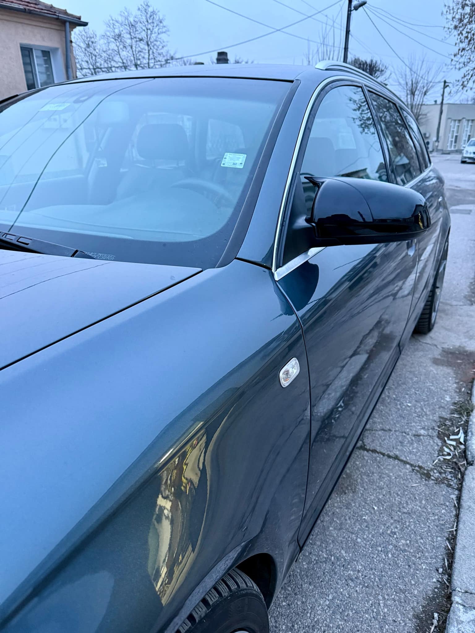 Капаци за огледала БАТМАН дизайн за AUDI A6 C6 2004-2011 - черен пиано лак