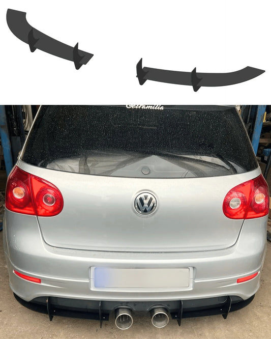 Заден дифузьор сплитер R Max за Golf 5 – Мат черен, ABS пластмаса / 2003–2009