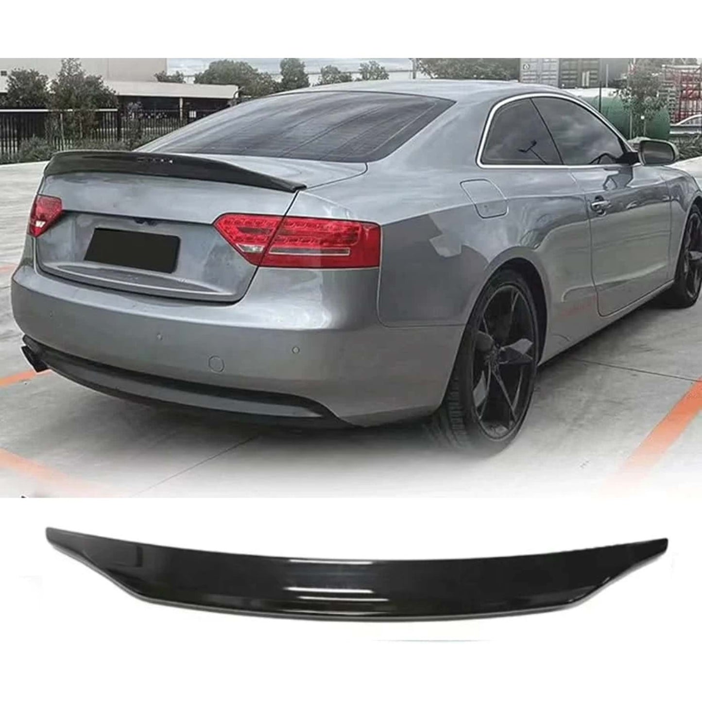 Спойлер за багажник A5 B8 Piano Black ABS / 2009-2016 (Купе)