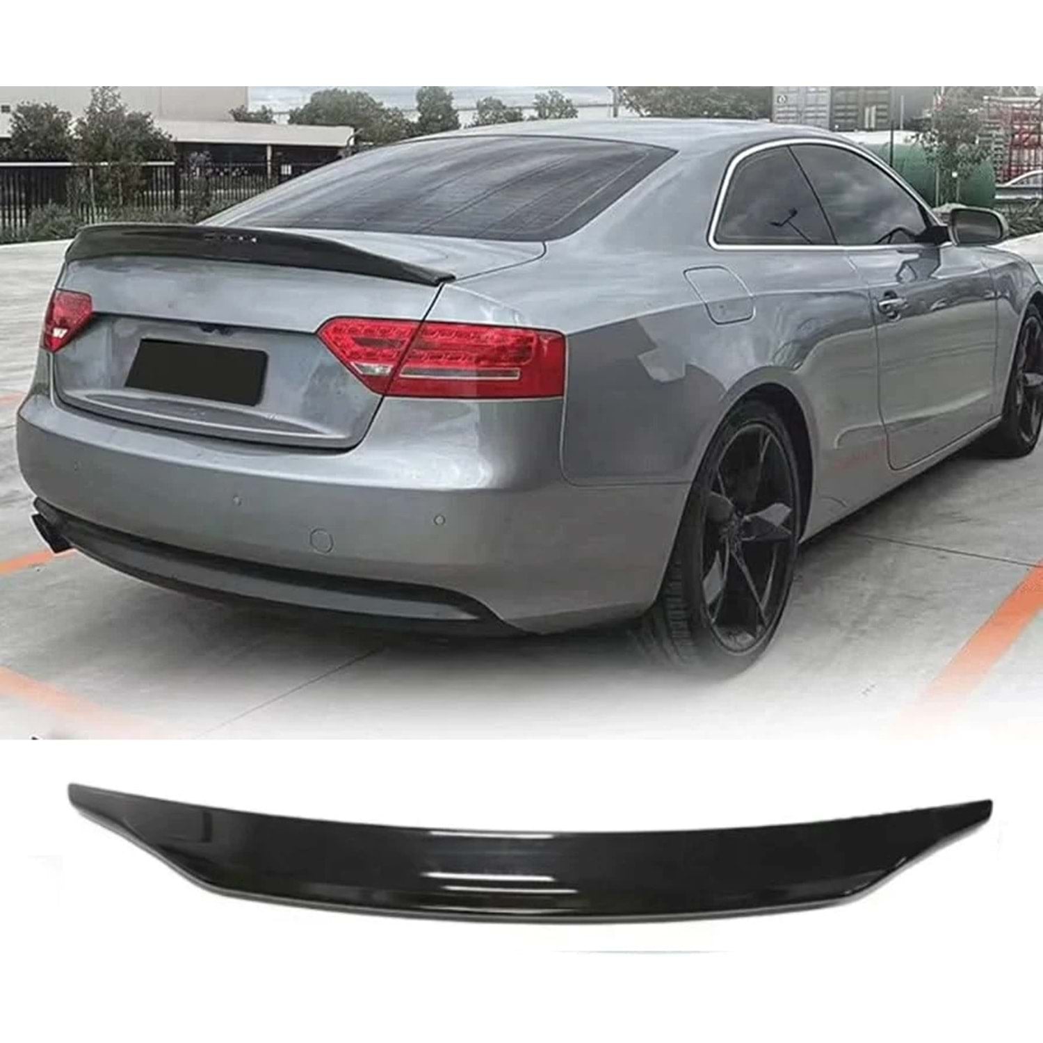 Спойлер за багажник A5 B8 Piano Black ABS / 2009-2016 (Купе)