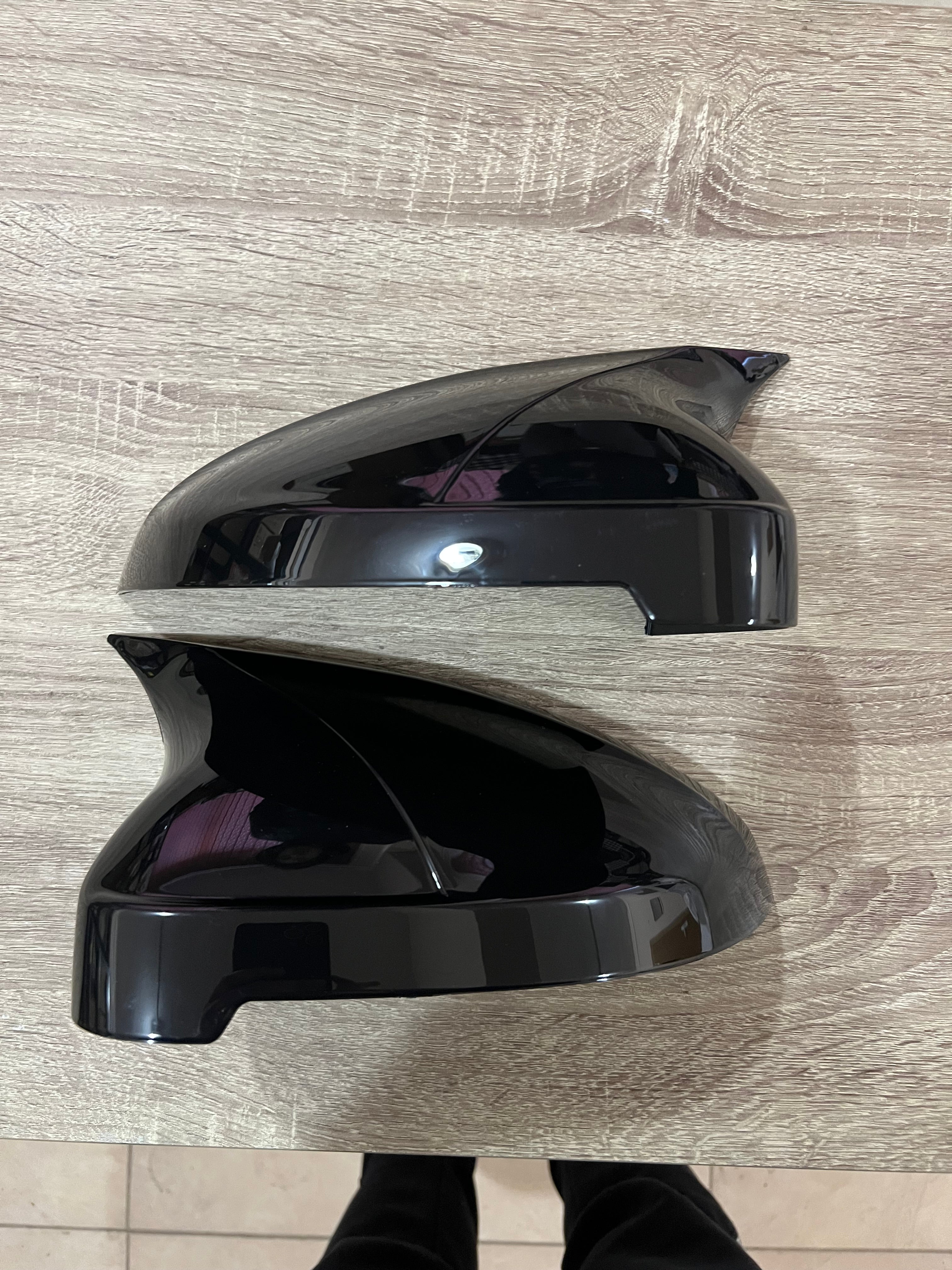 Капаци за огледала БАТМАН дизайн за AUDI A5 B8 2008-2015 SPORTBACK - черен пиано лак