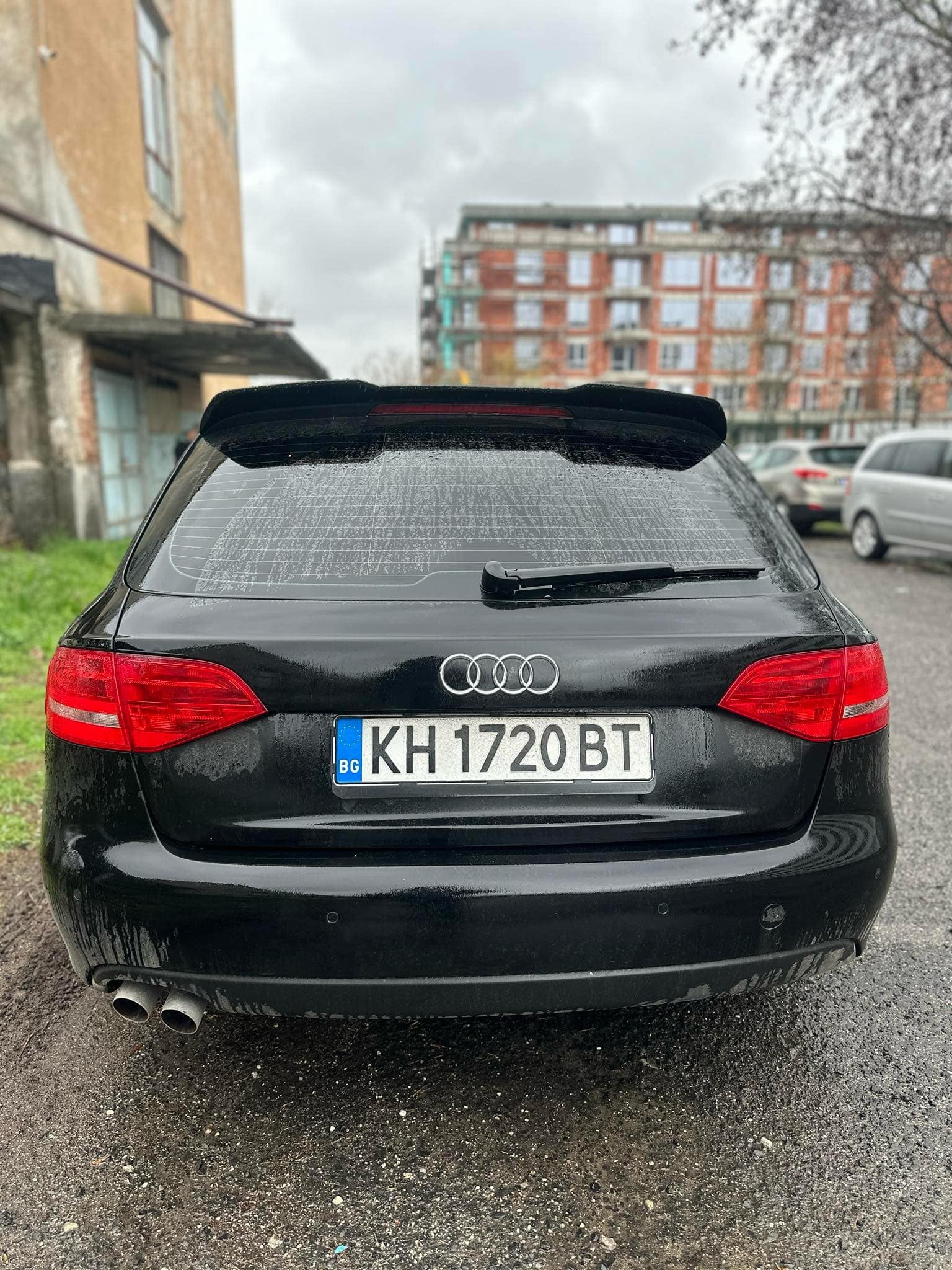 Спойлер за Audi A4 B8 2008-2015 RS Style черен пиано лак