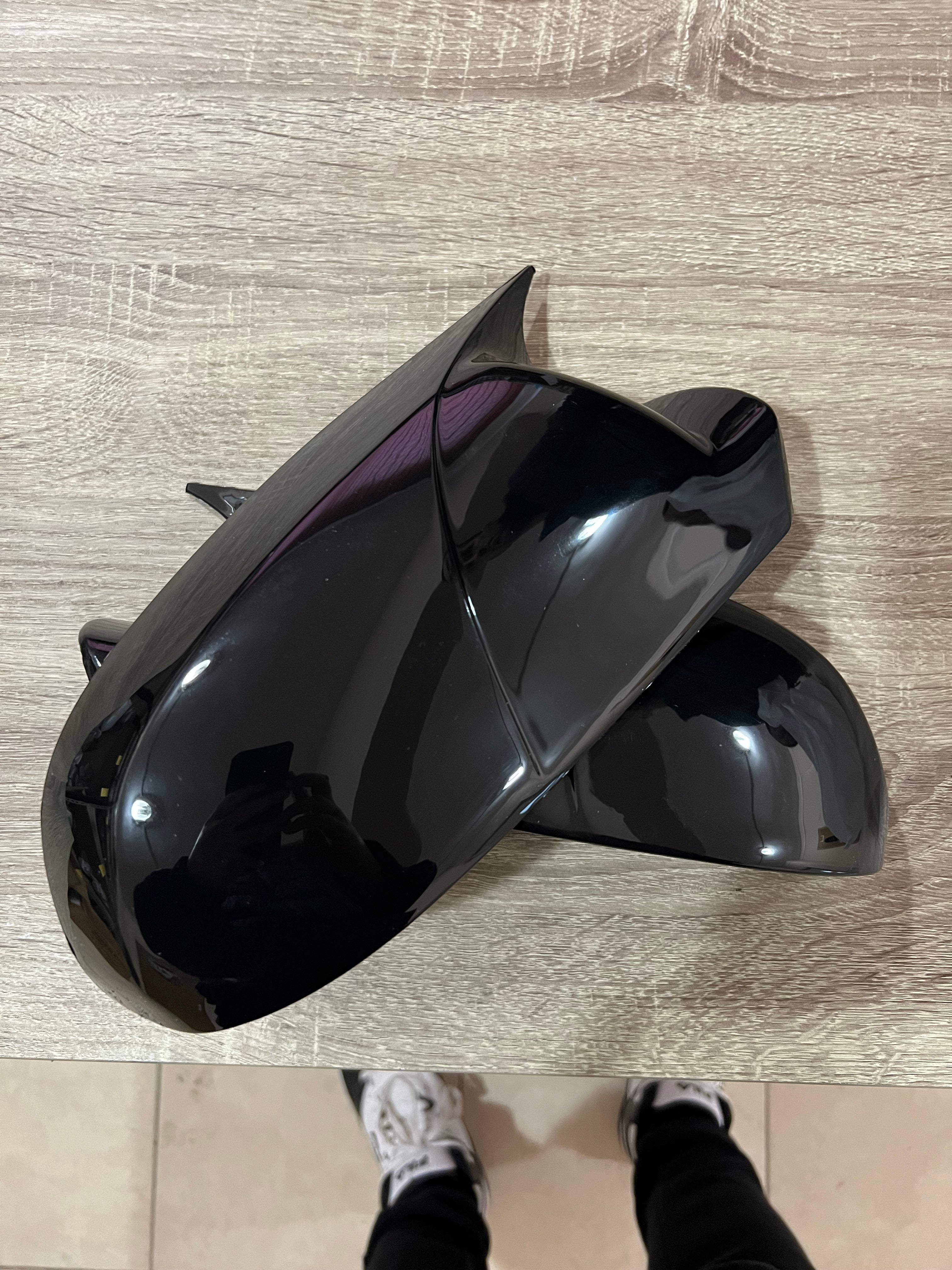 Капаци за огледала БАТМАН дизайн за AUDI A3 8P - 3 врати 2004-2007 - черен пиано лак