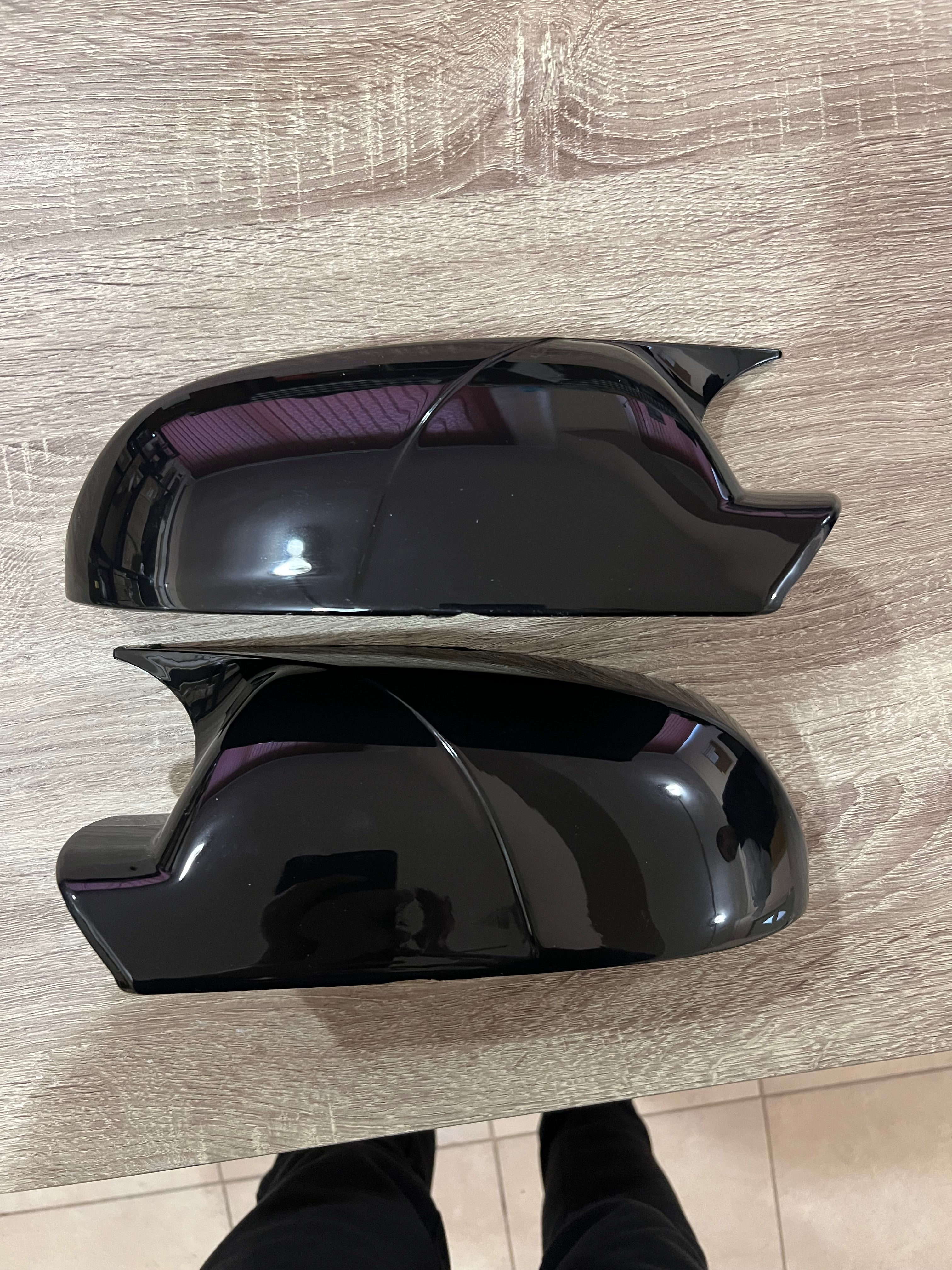 Капаци за огледала БАТМАН дизайн за AUDI A3 8P - 3 врати 2004-2007 - черен пиано лак