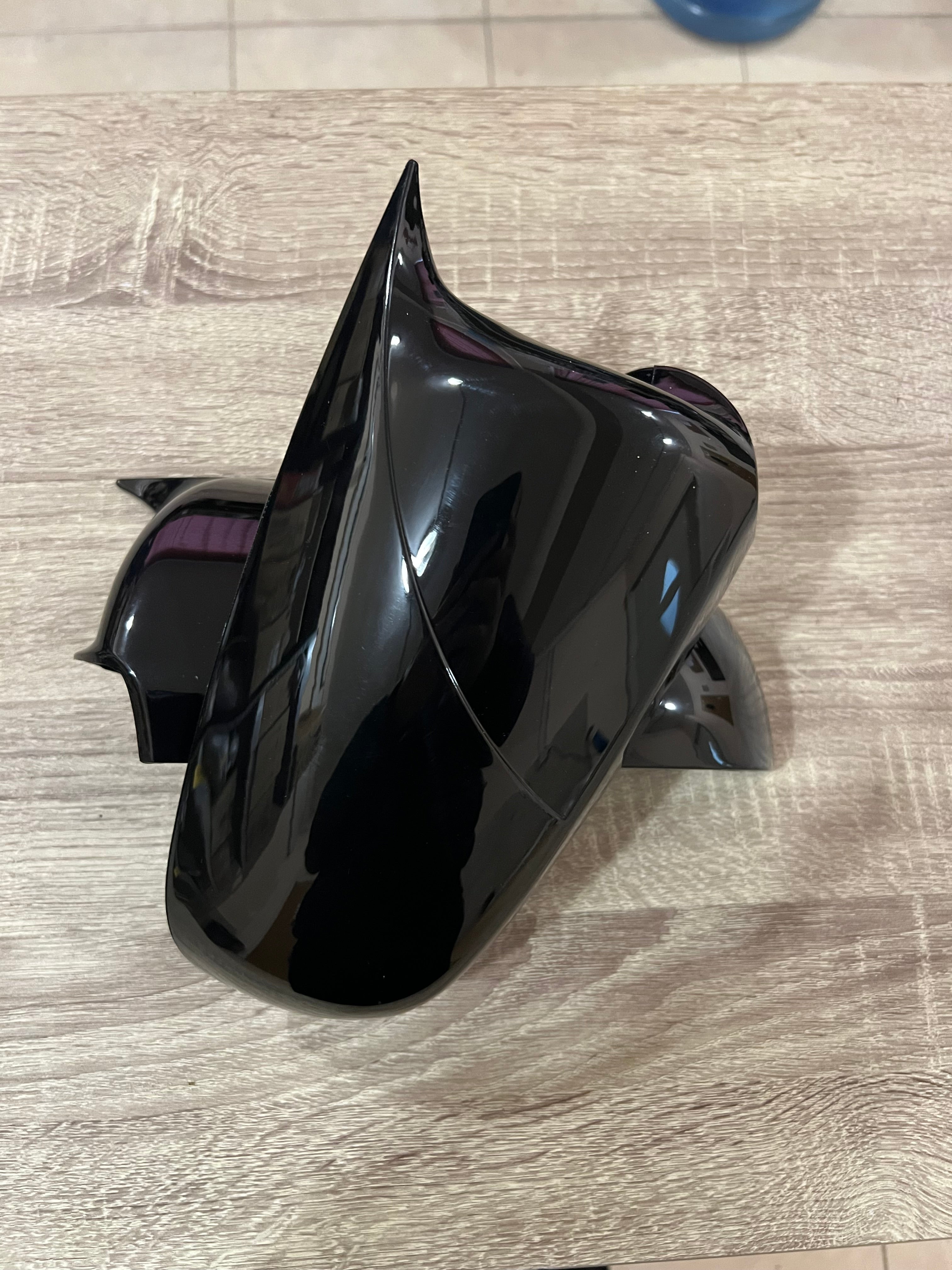 Капаци за огледала БАТМАН дизайн за AUDI A6 C6 2004-2011 - черен пиано лак