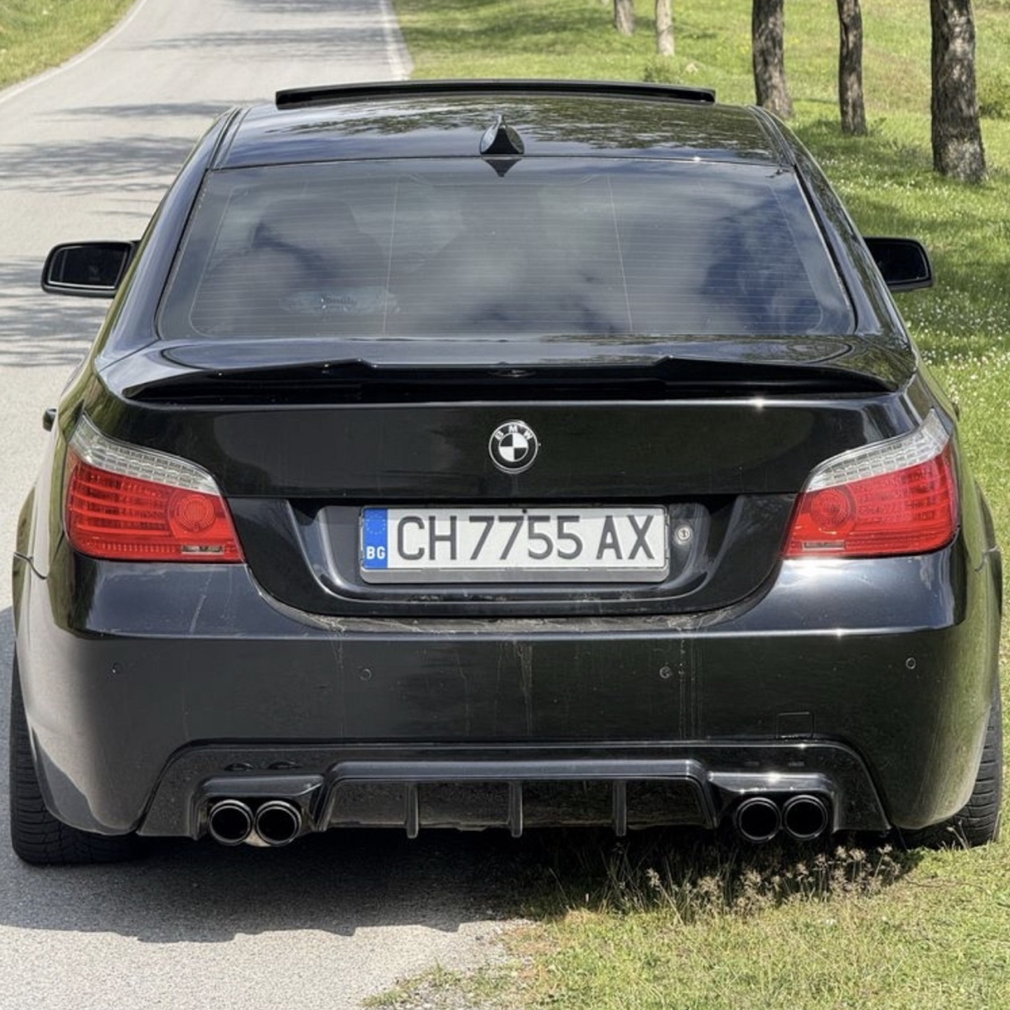 Заден PSM стил спойлер за BMW E60 черен пиано лак