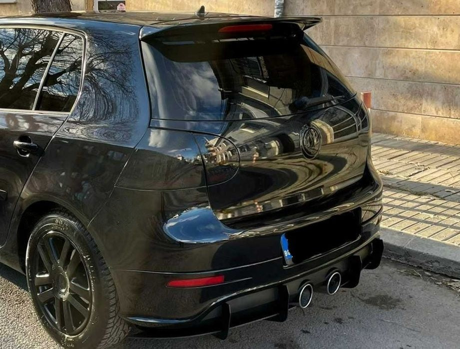 Заден дифузьор сплитер R Max за Golf 5 – Мат черен, ABS пластмаса / 2003–2009