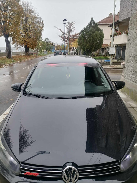 Капаци за огледала БАТМАН дизайн за VW GOLF 6 - черен пиано лак
