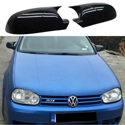 Капаци за Огледала Батман Дизайн за VW Golf 4 / Голф 4 / Passat B5 / Пасат Б5 Черен Лак!