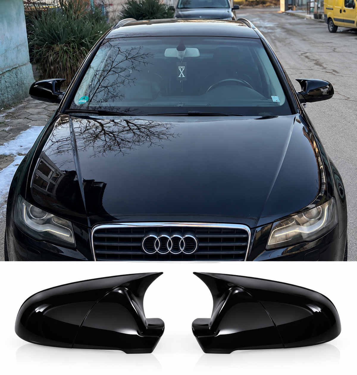 Батман капаци за Ауди А4 Б8 Audi A4 B8 от 2010 до 2015 година Черен Лак!
