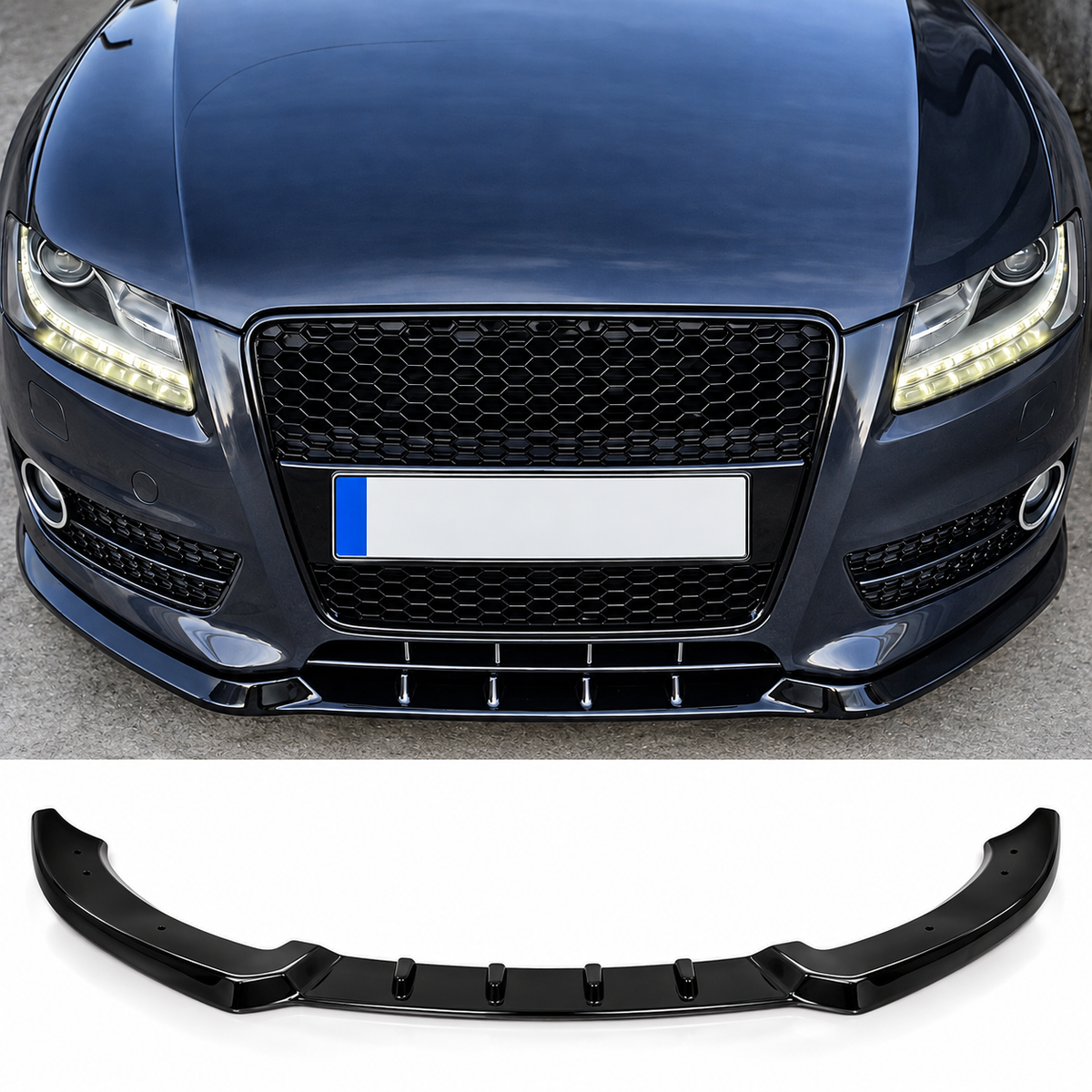 ПРЕДЕН СПОЙЛЕР ЛИП НОЖ ЗА AUDI A5 АУДИ А5 2007-2011