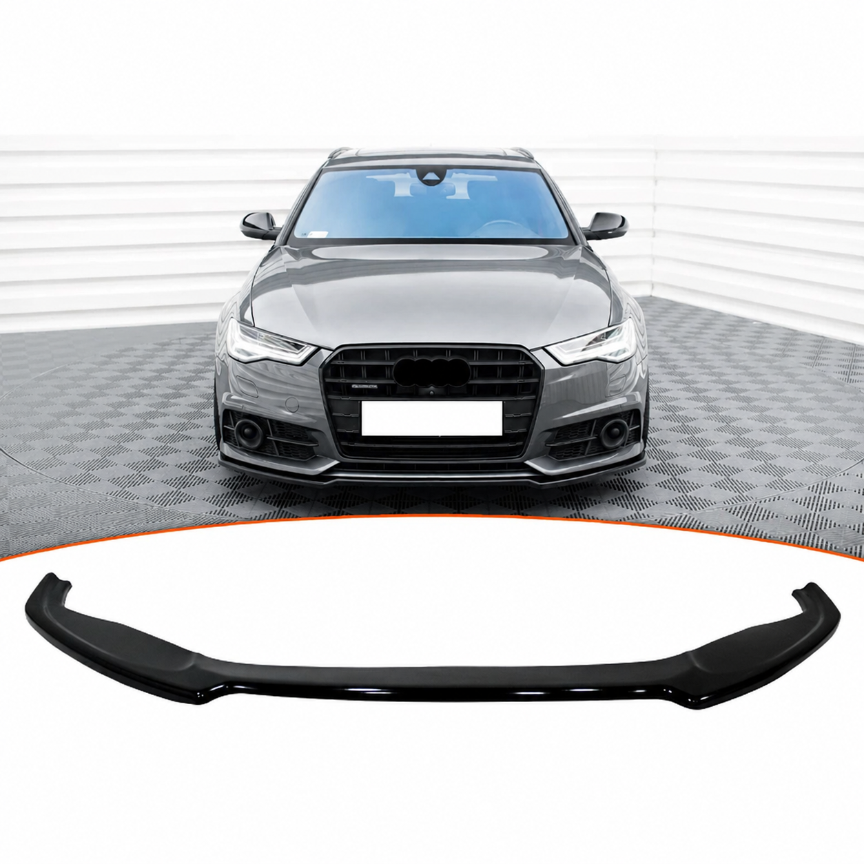 Eleron față pentru Audi A6 C7 S6 / S-Line Max V2 lac negru piano / 2011-2018