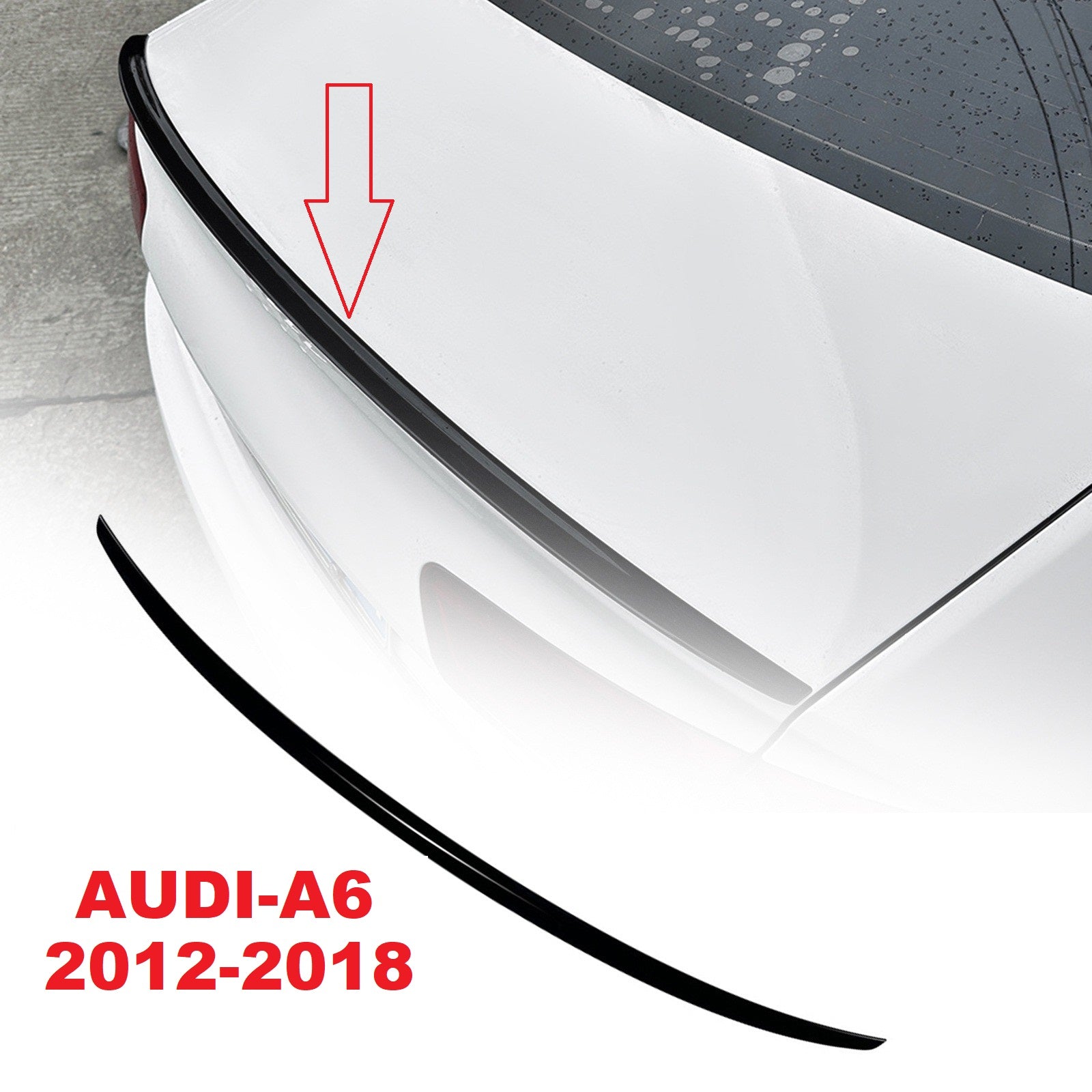 Спойлер за багажник за Audi A6 C7 2011-2018 седан Черен пиано Лак