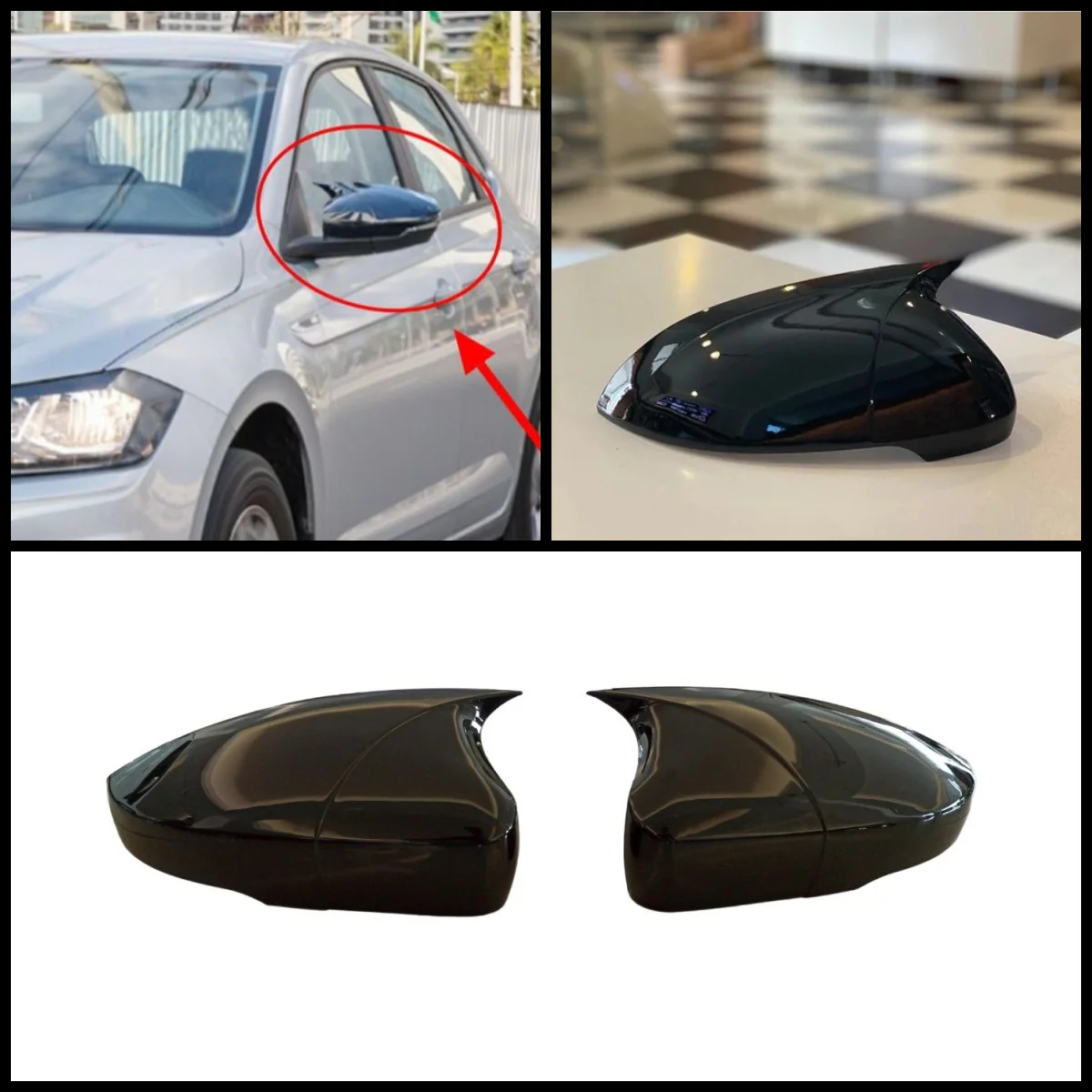 КАПАЦИ ЗА ОГЛЕДАЛА БАТМАН ДИЗАЙН ЗА VW POLO 2009-2018