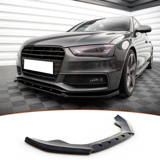 Преден спойлер за Audi A4 B8.5 Ауди А4 Б8.5 2011-2015 S-Line С-лайн Черен Пиано Лак
